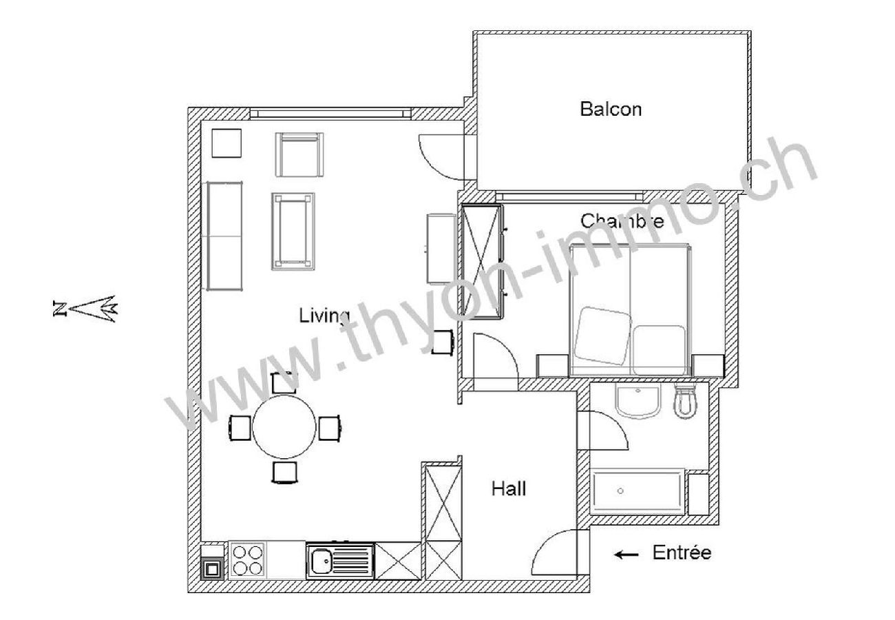 Ferienwohnung in Thyon-Les Collons - Cervin 18 B