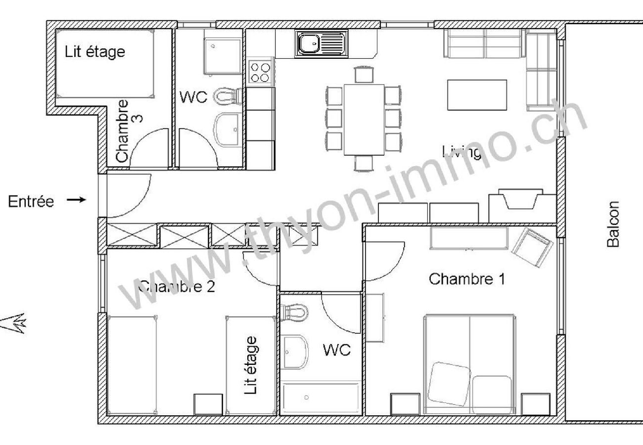 Ferienwohnung in Thyon-Les Collons - Grand Vue 18