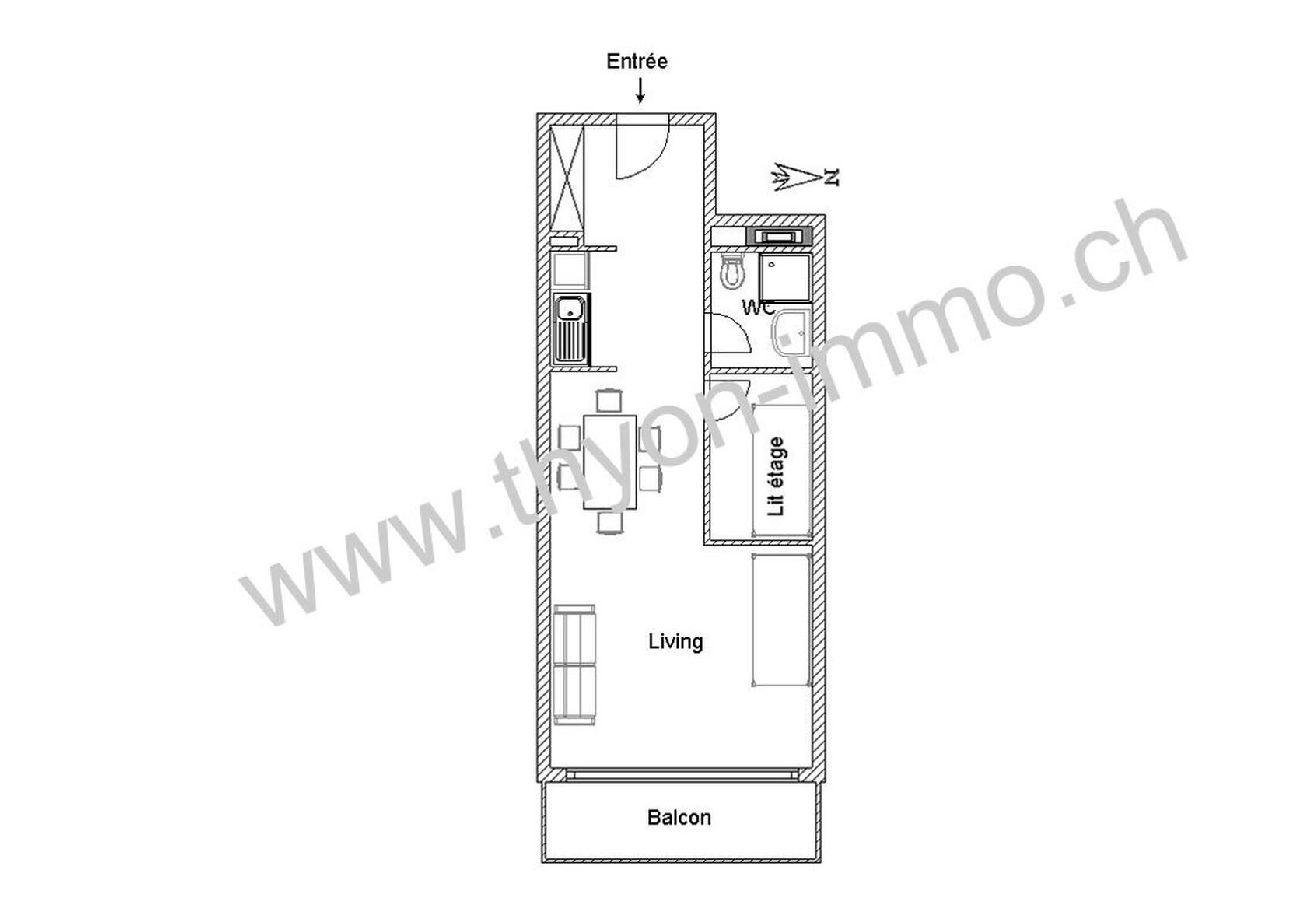 Studio in Thyon-Les Collons - Hameau 002 B