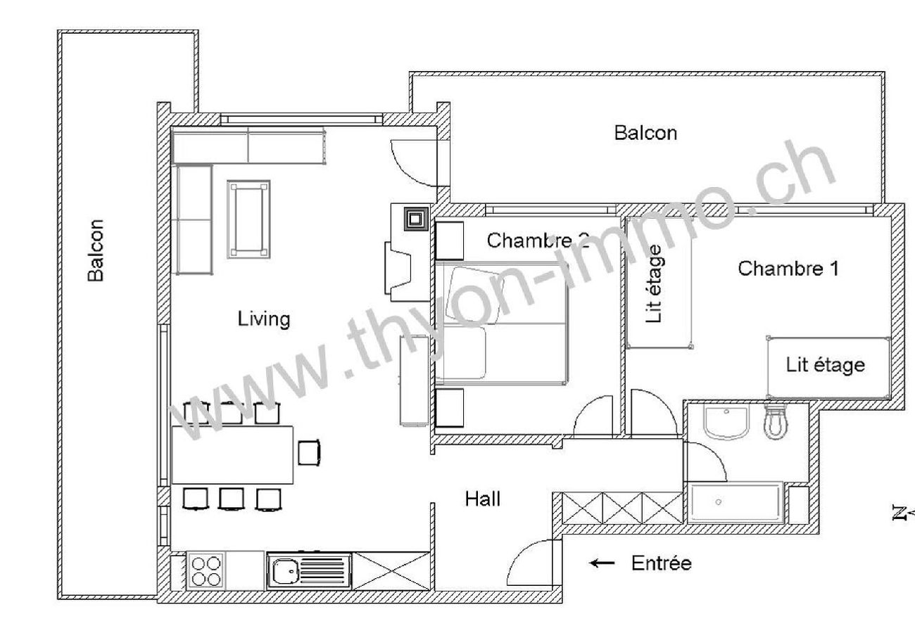 Apartment in Thyon-Les Collons - Cervin 107 C