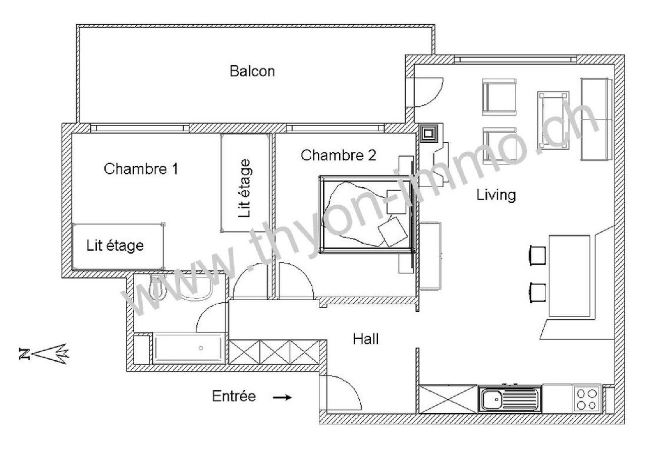 Appartement à Thyon-Les Collons - Cervin 123 B